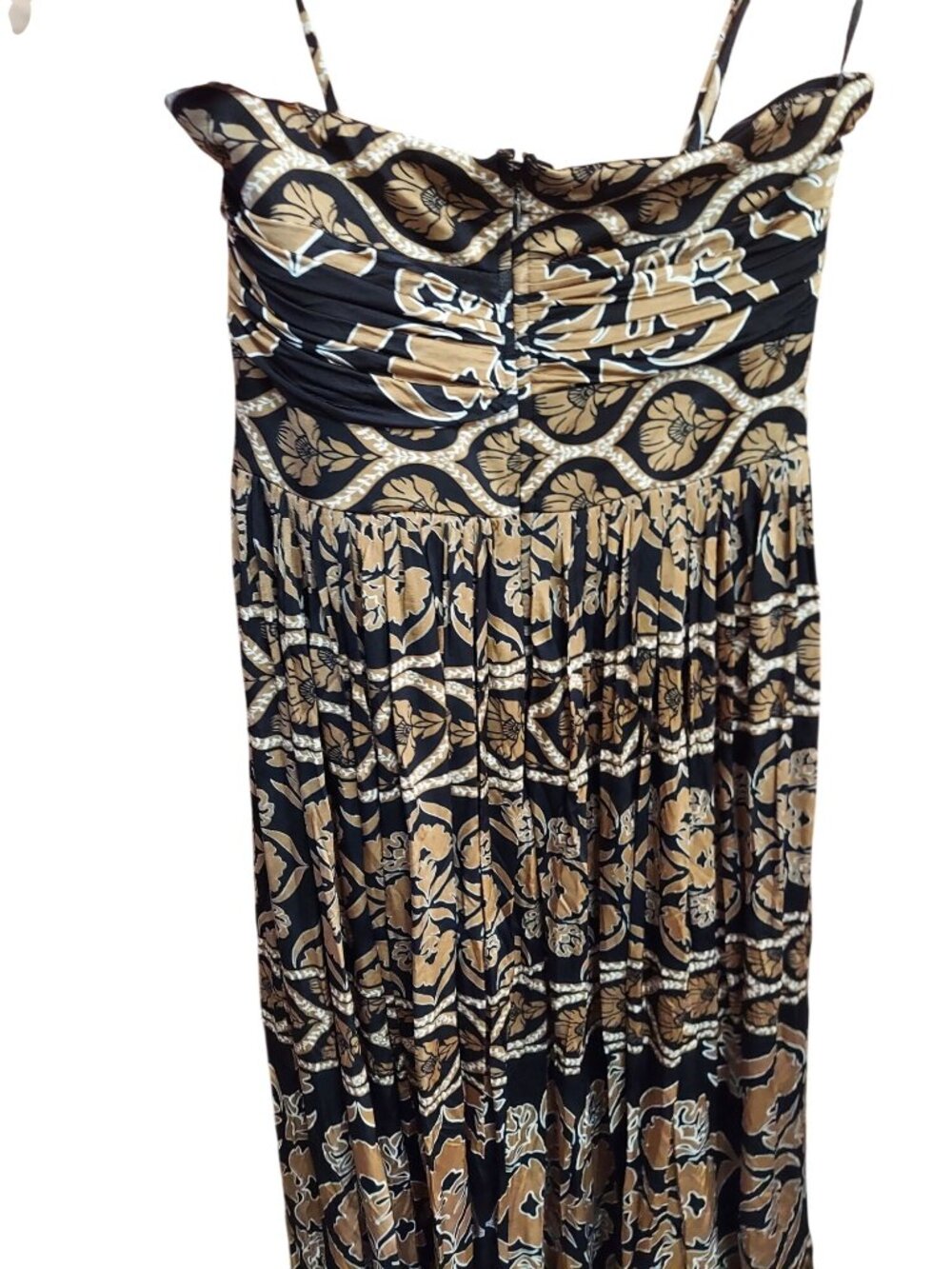 White House Black Market Strapless Knit Floral Maxi Dress Size 6 - Picture 6 of 7